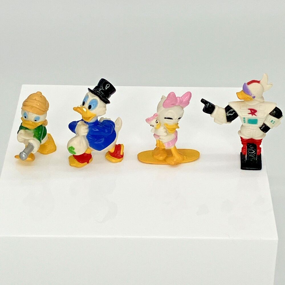 Lot of 4 Vintage Disney‎ 1991 Kellogg Duck Tales Cereal Toy Figures Cake Toppers